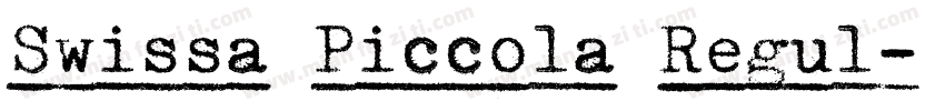 Swissa Piccola Regul字体转换
